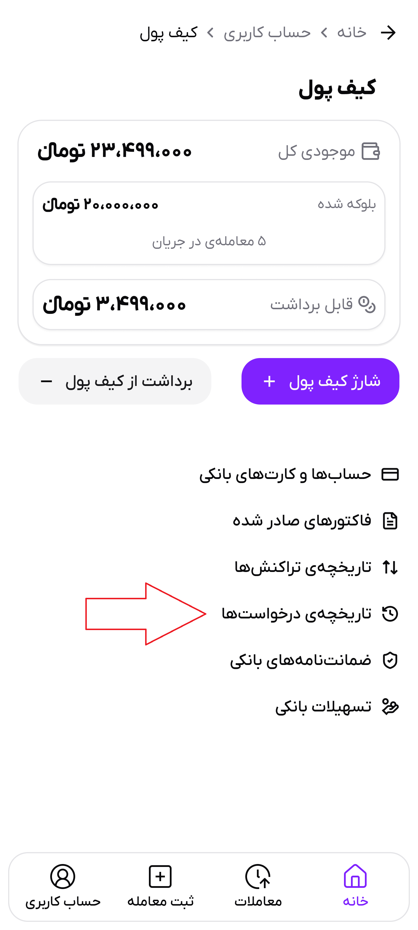 تصویر کیف پول